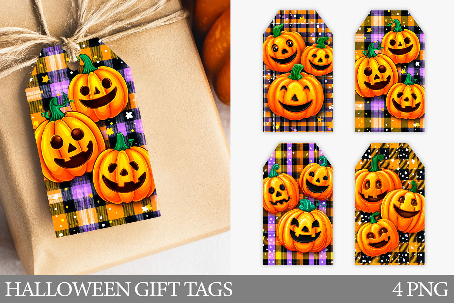 Halloween Pumpkin Gift Tag. Halloween Gift Tag Printable product image 1