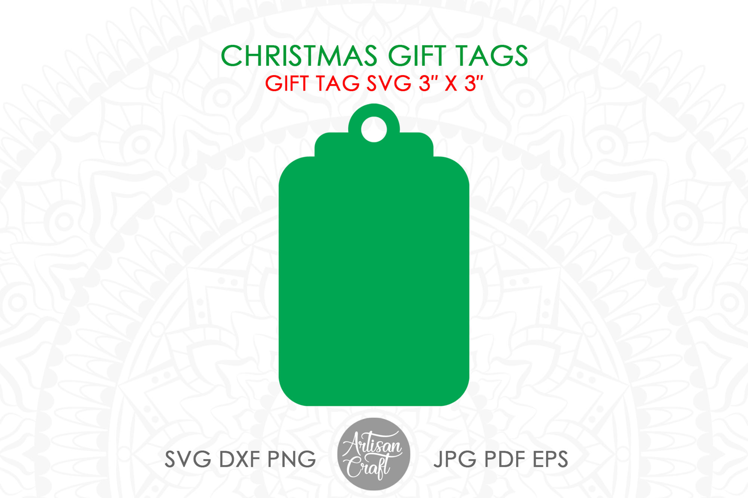Gift tag SVG cut file, Christmas Gift tag product image 1
