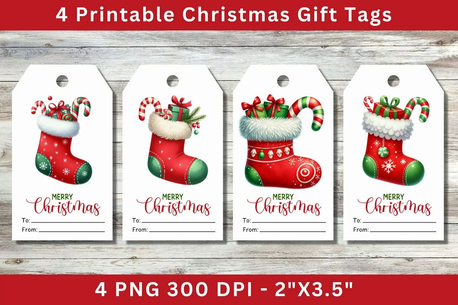 Christmas Gift Tags, christmas stocking product image 1