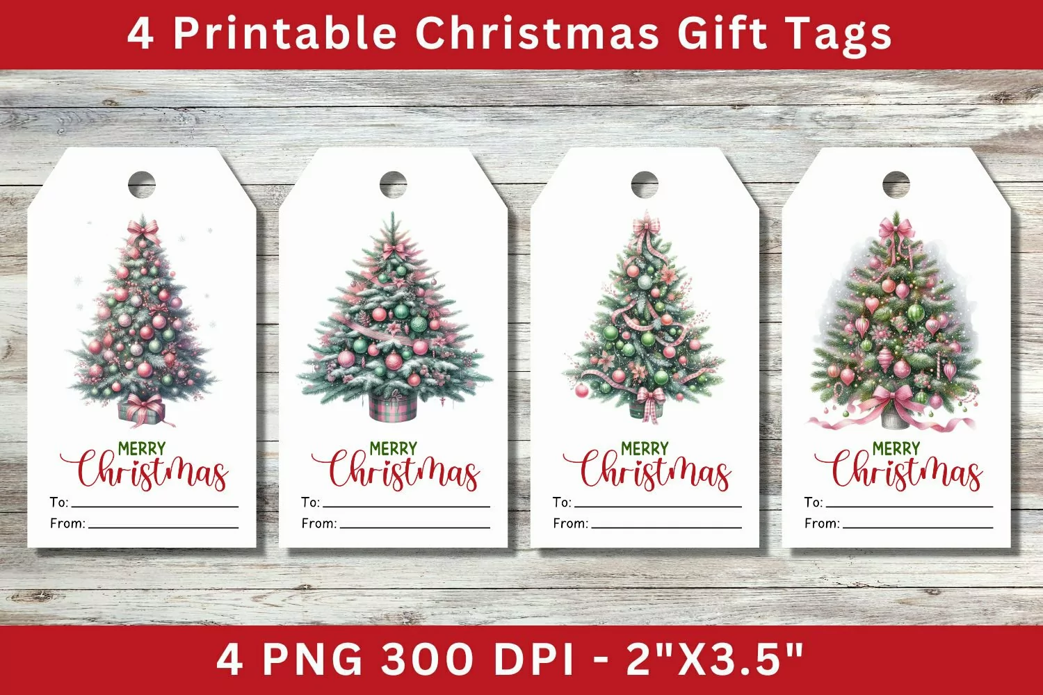 Christmas Gift Tags, christmas tree product image 1