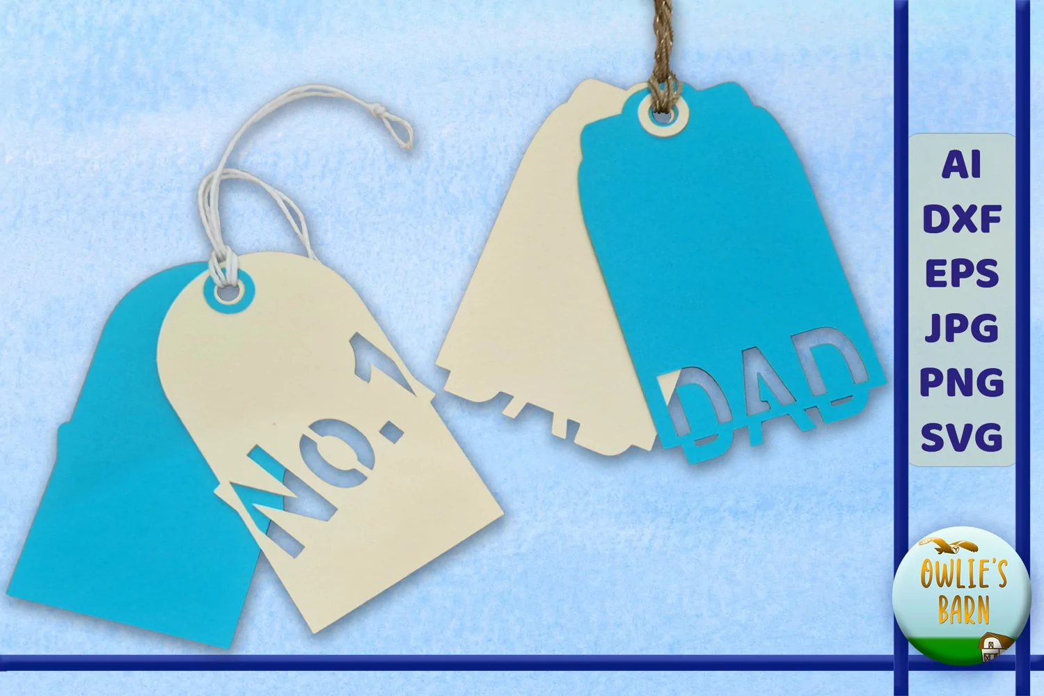 Two Gift Tags - DAD No.1 product image 1