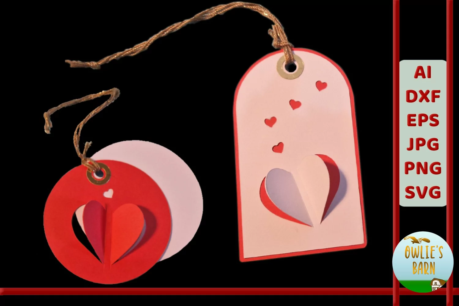 Two Valentine's Gift Tags with Pop-up Hearts product image 1