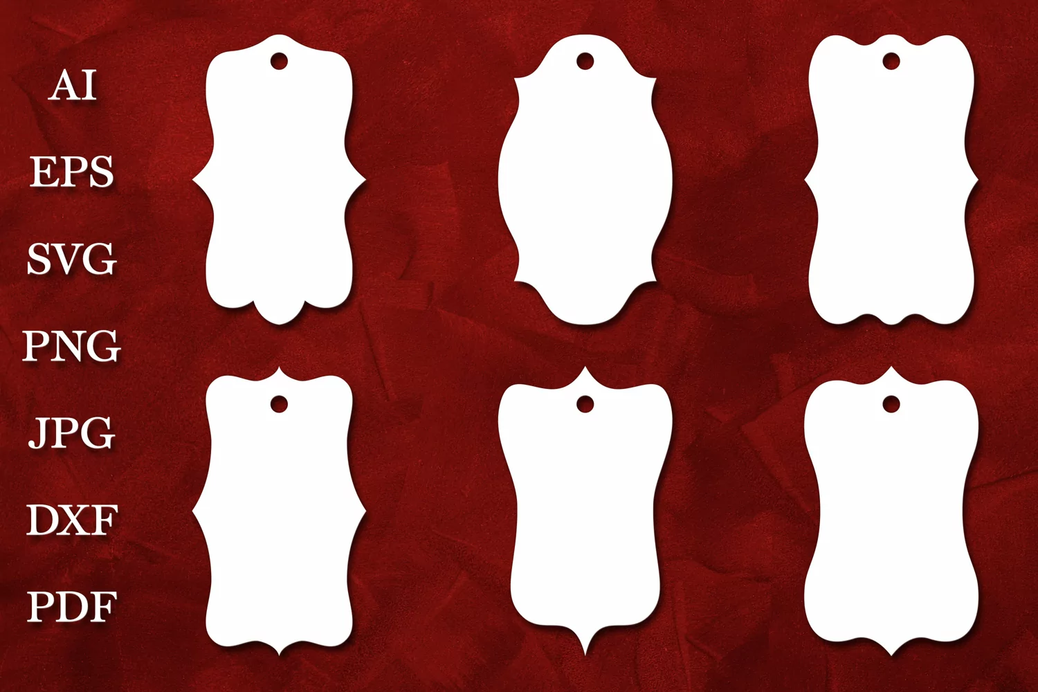 Papercut Gift Tags SVG. Hang Tags Template. Sale Tags product image 1
