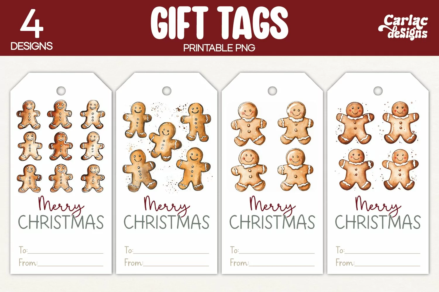 gingerbread gift tags