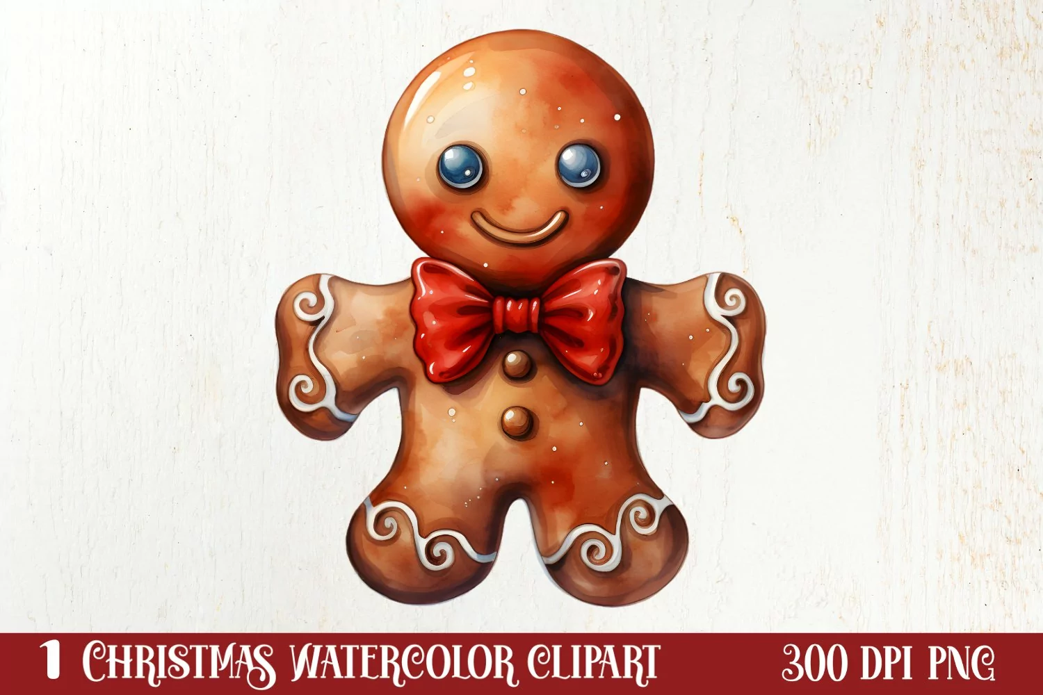 Gingerbread Man Sublimation Clipart, Gingerbread Man Clipart product image 1