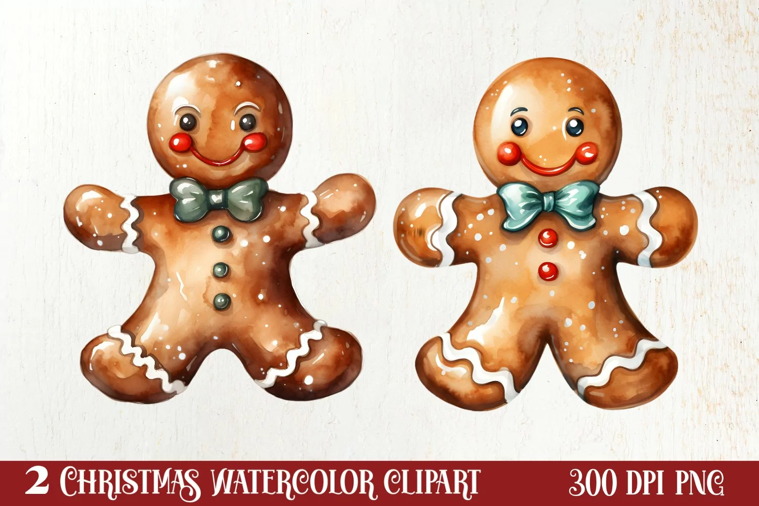 Gingerbread Man Sublimation Clipart, Gingerbread Man Clipart product image 1
