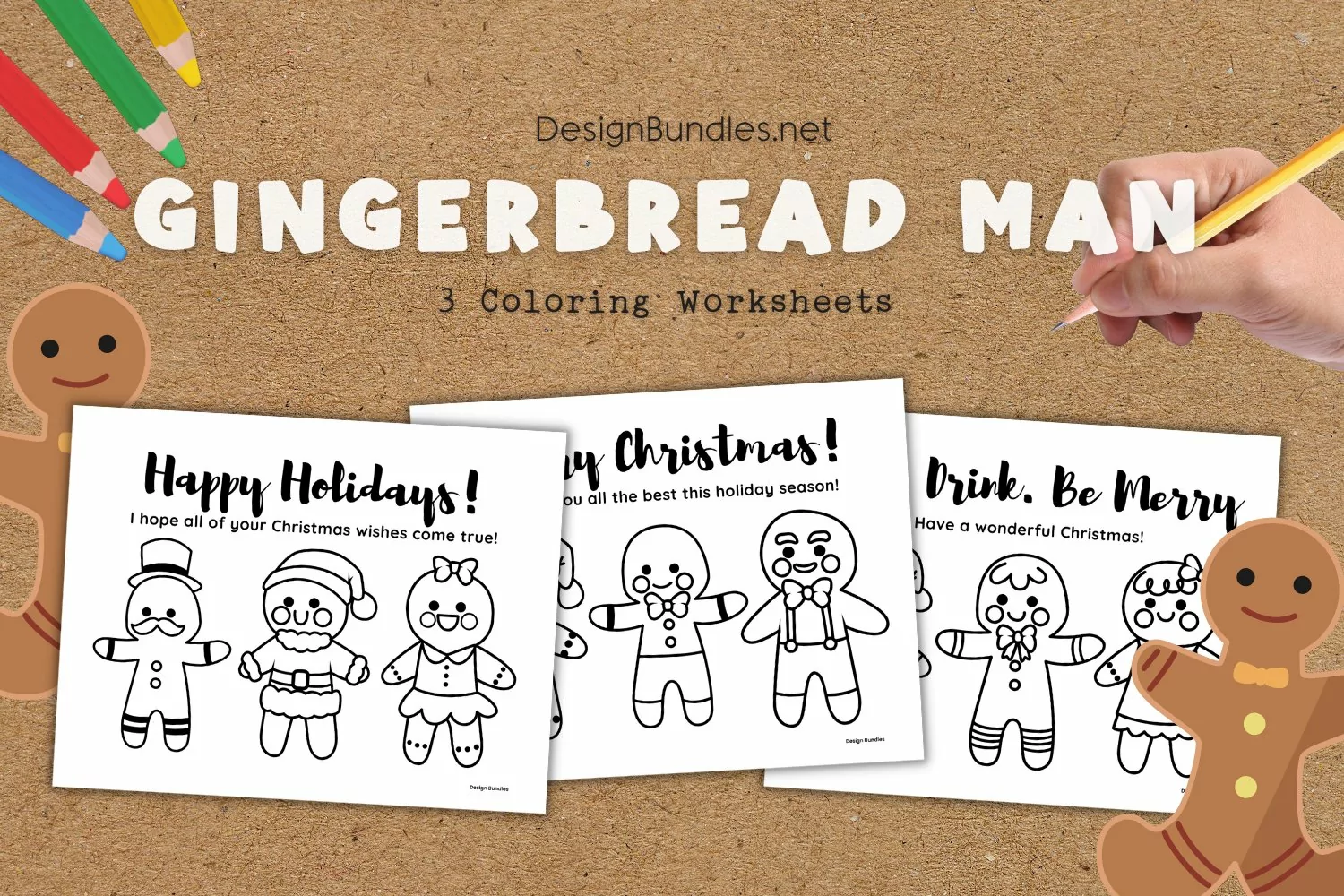 Gingerbread Man Colouring