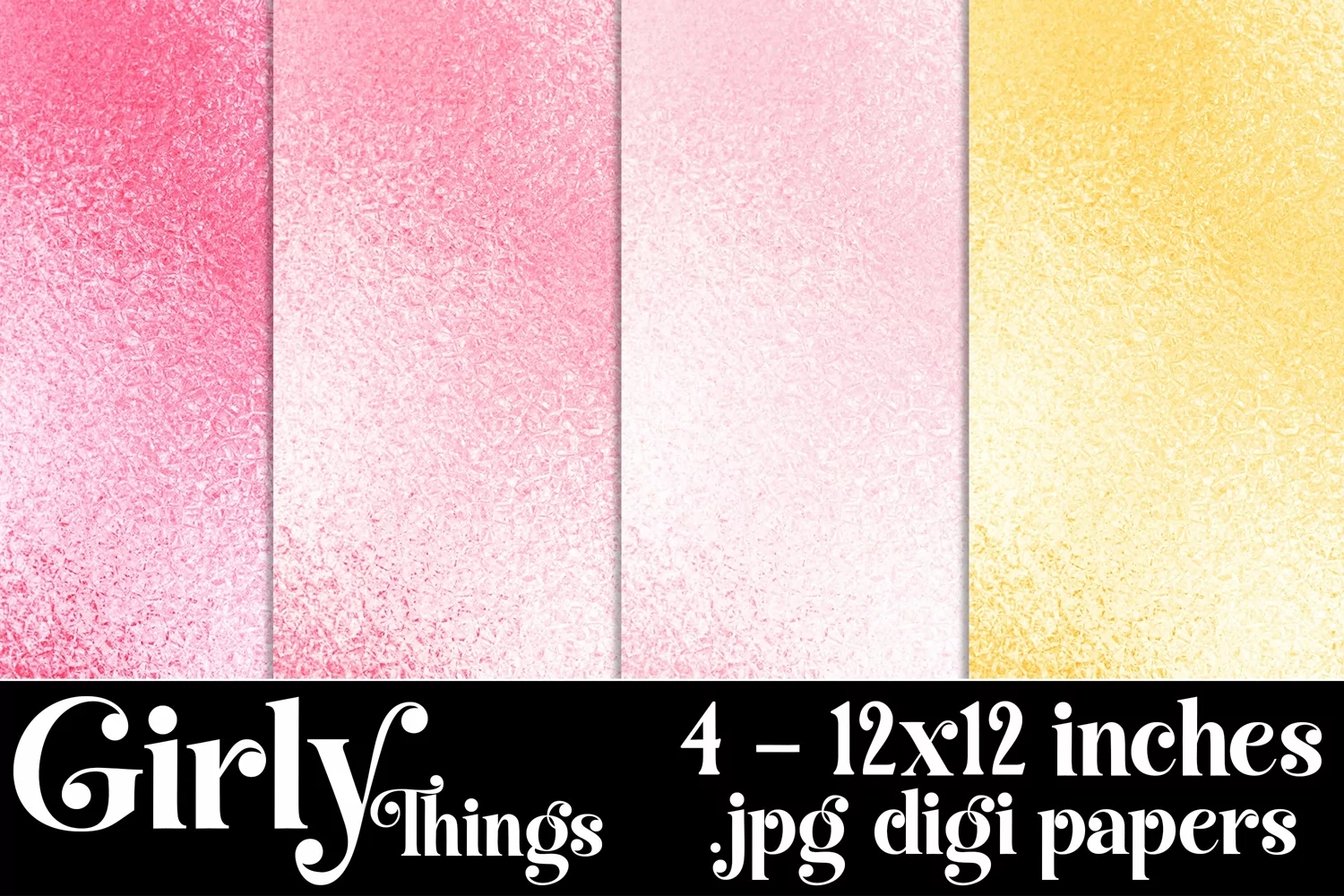 Girly Things Color Palette, Luxury Foil 12x12 Backgrounds product image 1
