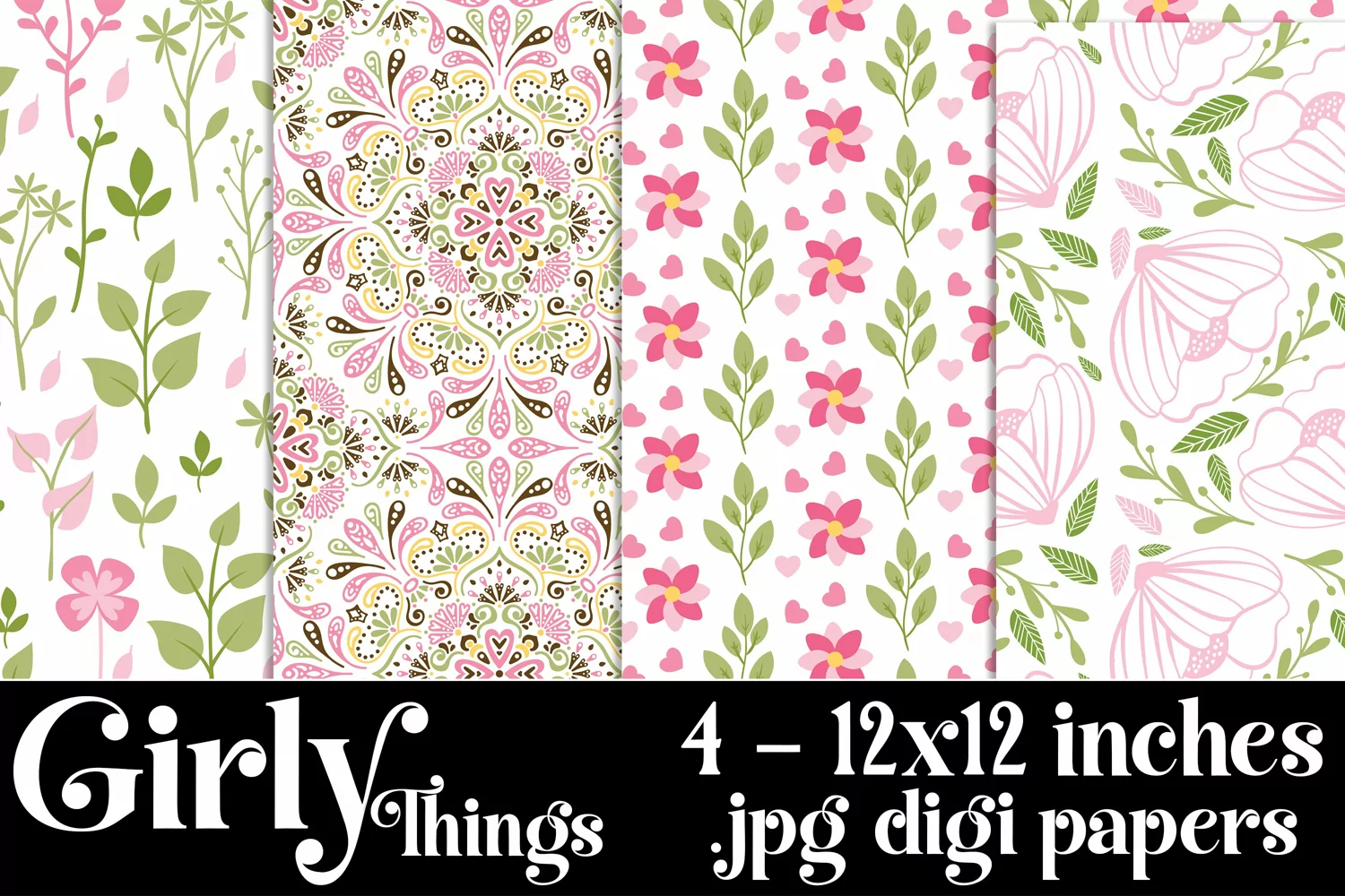 Girly Things Color Palette, 12x12 Girly Patterns Backgrounds product image 1