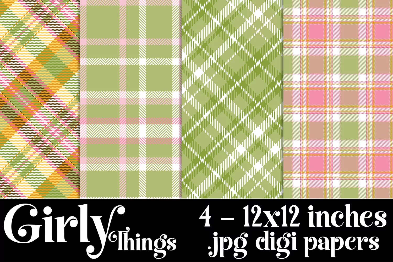 Girly Things Color Palette, 12x12 Plaid Patterns Backgrounds product image 1