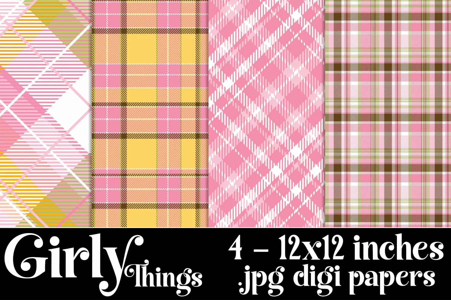 Girly Things Color Palette, 12x12 Plaid Patterns Backgrounds product image 1