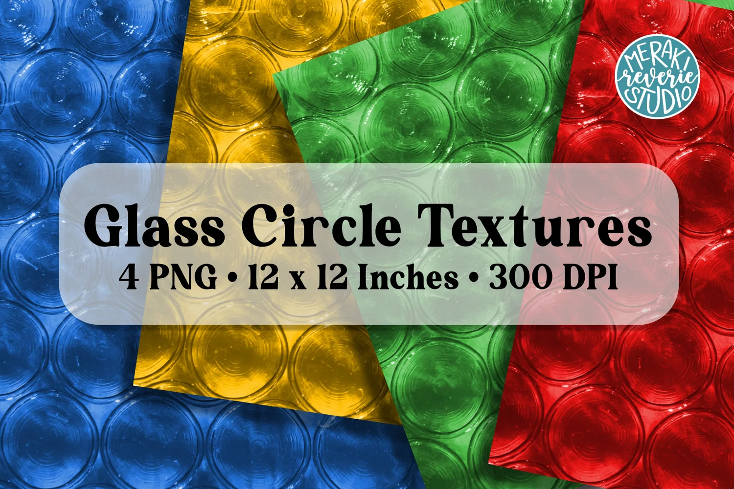 Glass Circle Textures | 4 PNG Backgrounds product image 1