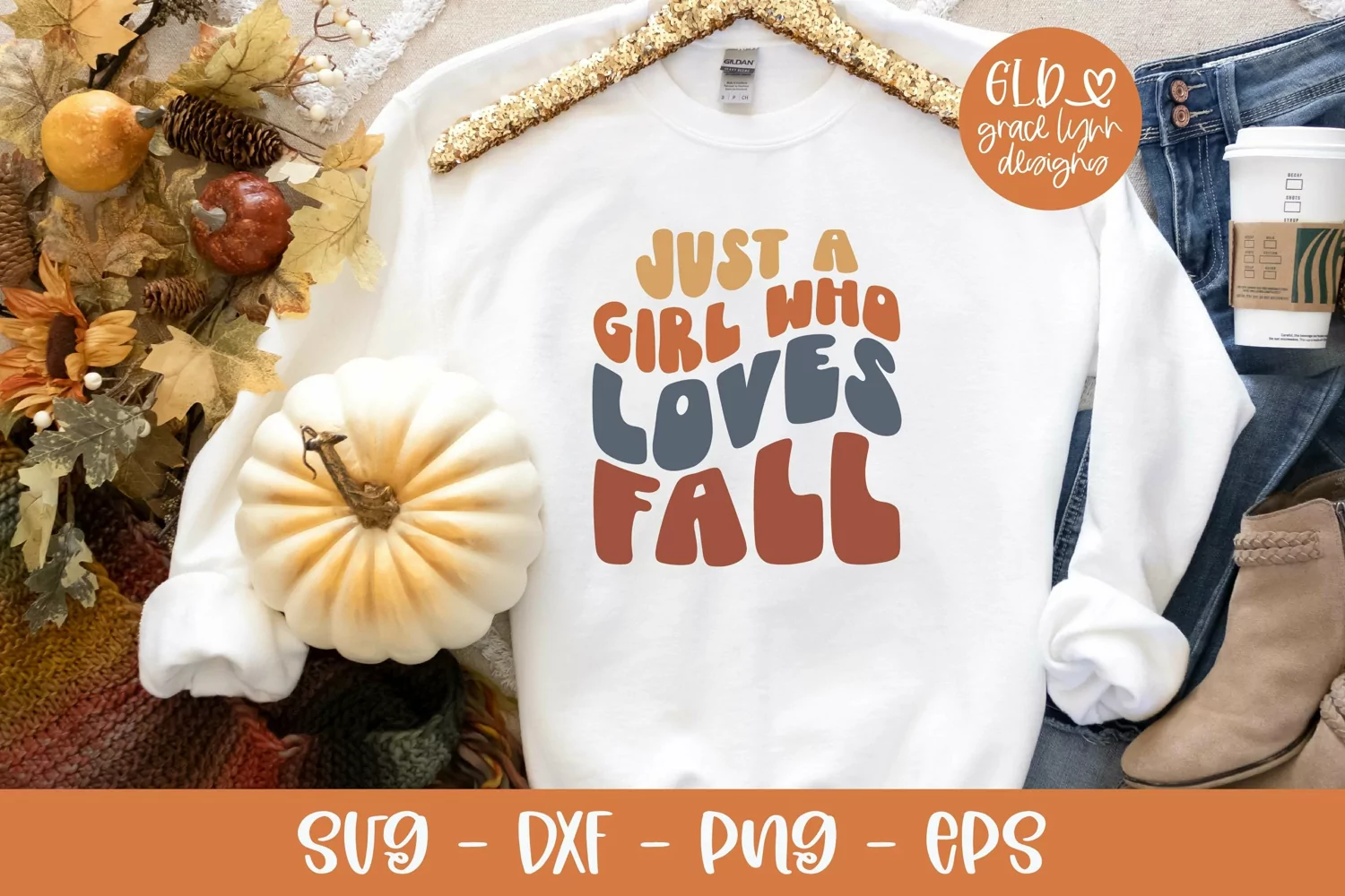 Just A Girl Who Loves Fall - Retro Fall SVG product image 1
