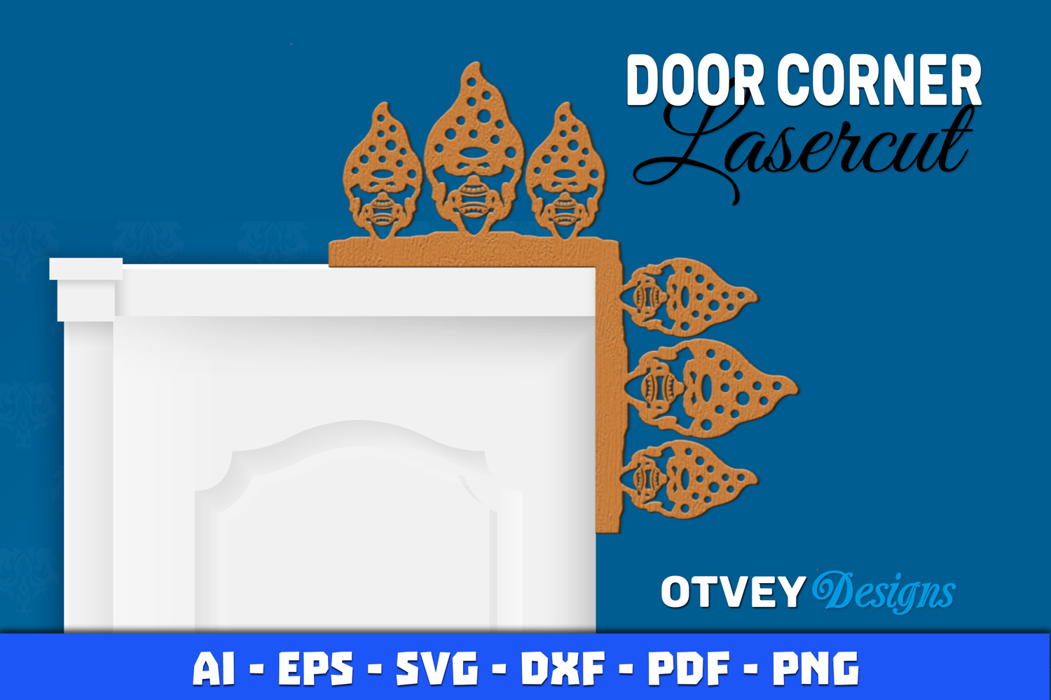 Gnome Christmas Door Corner Lasercut product image 1