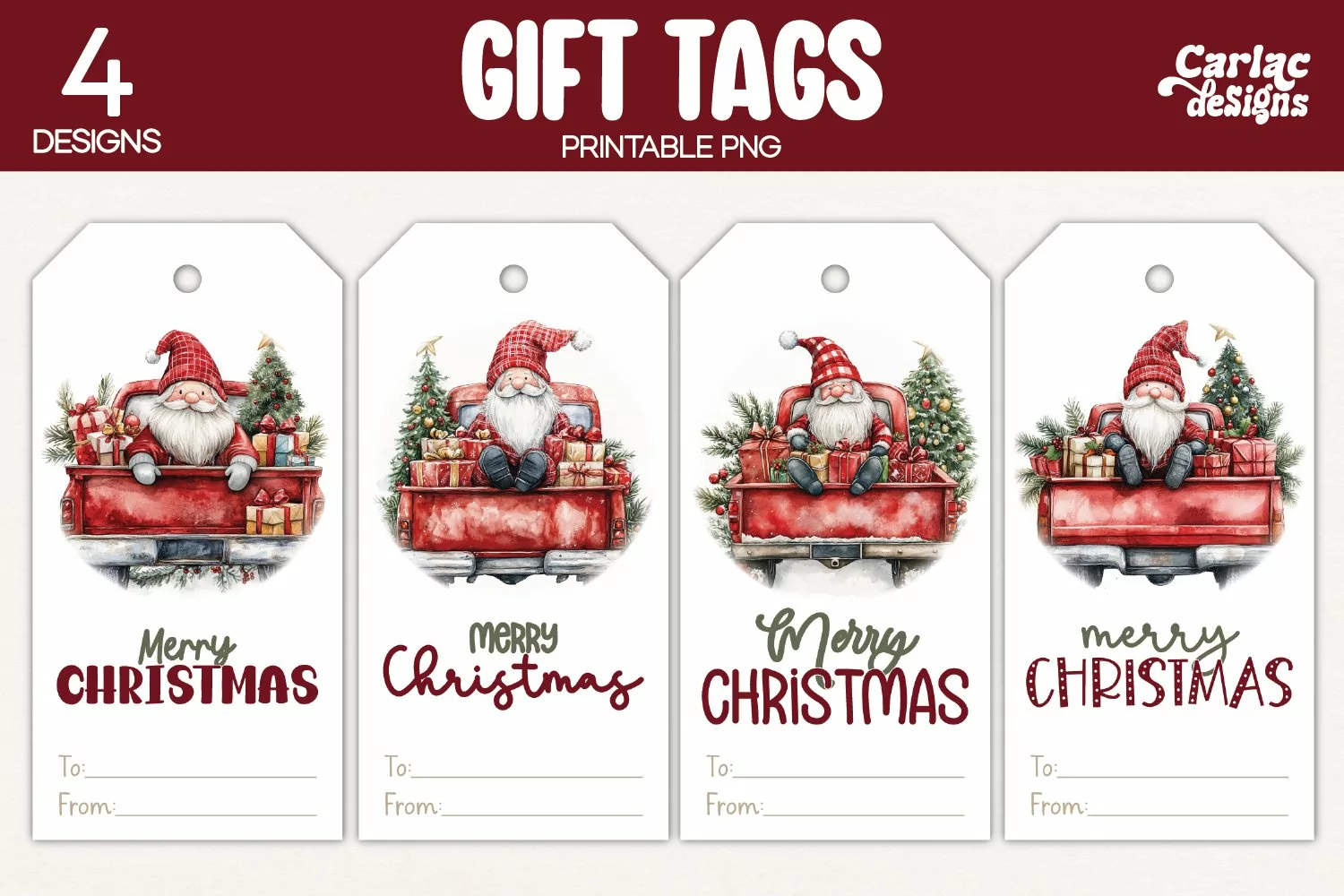 gnome gift tags