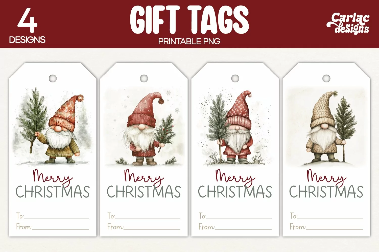 gnome gift tags