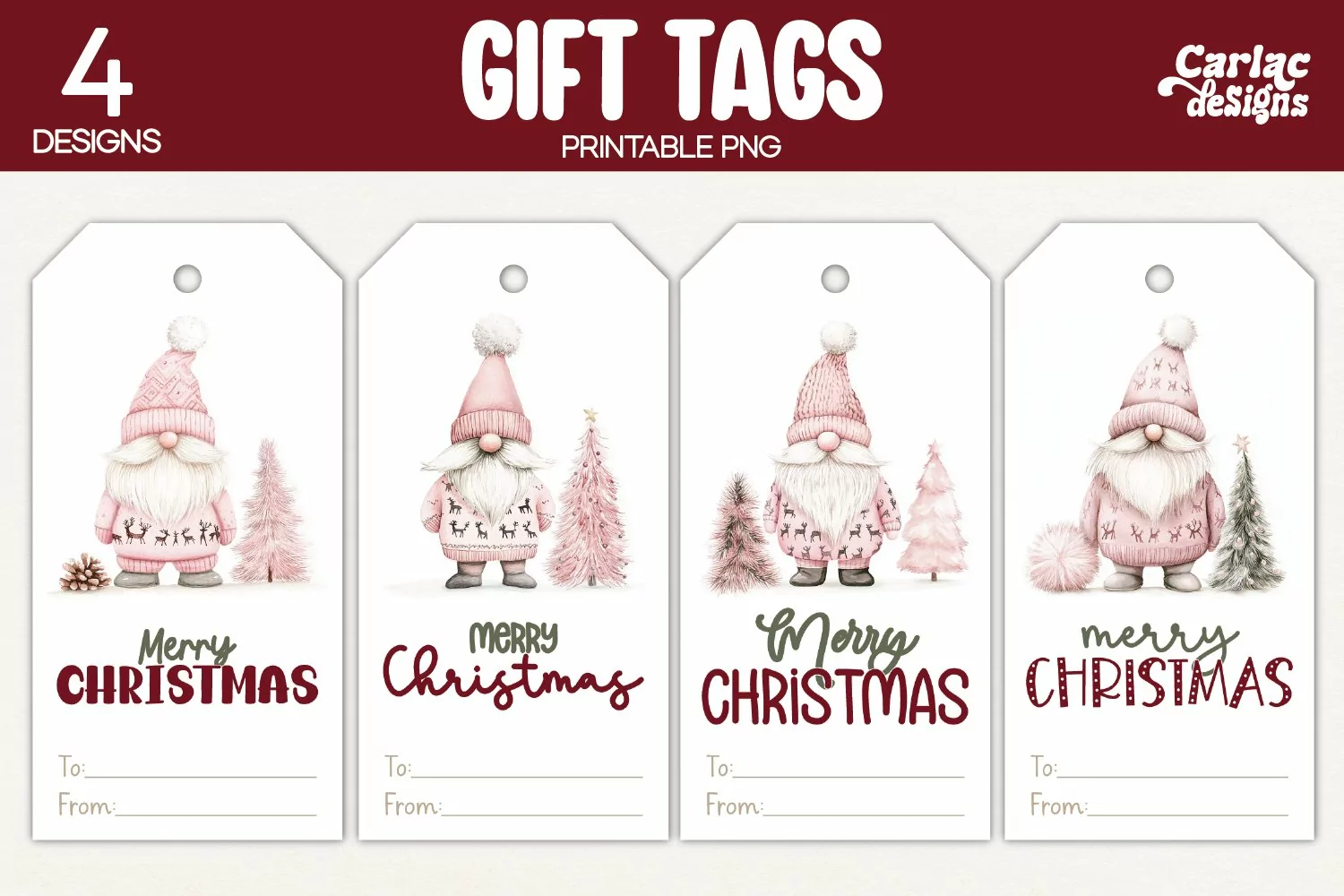 gnome gift tags
