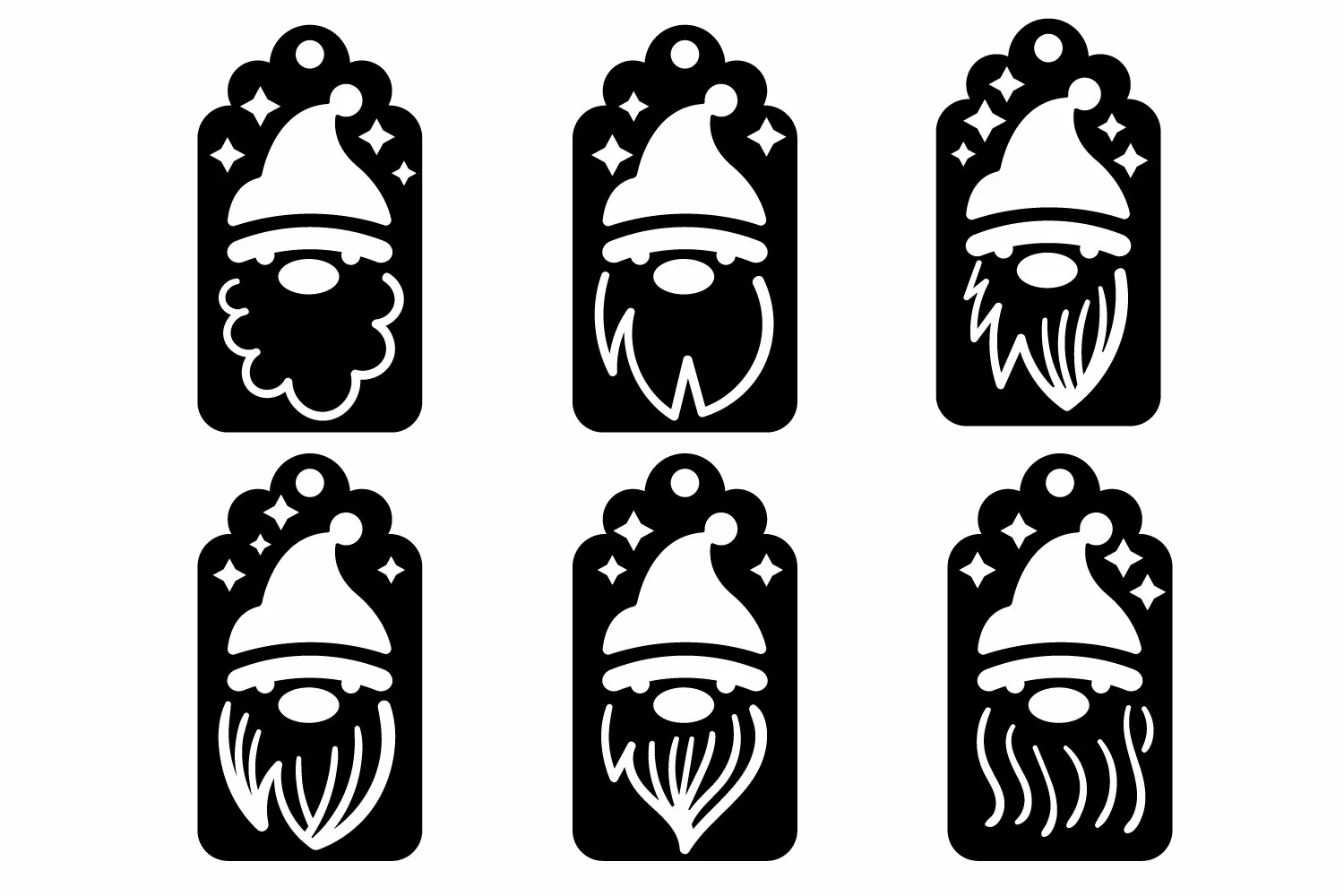 Christmas Gnome Tags Set, Gnome Gift Label Pack product image 1