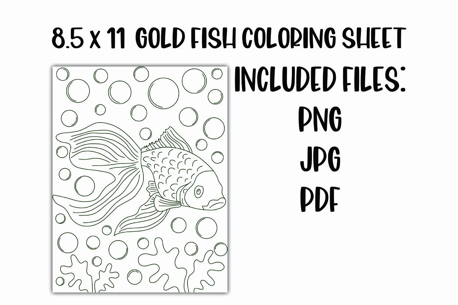 Goldfish Kids' Coloring Sheet product image 1