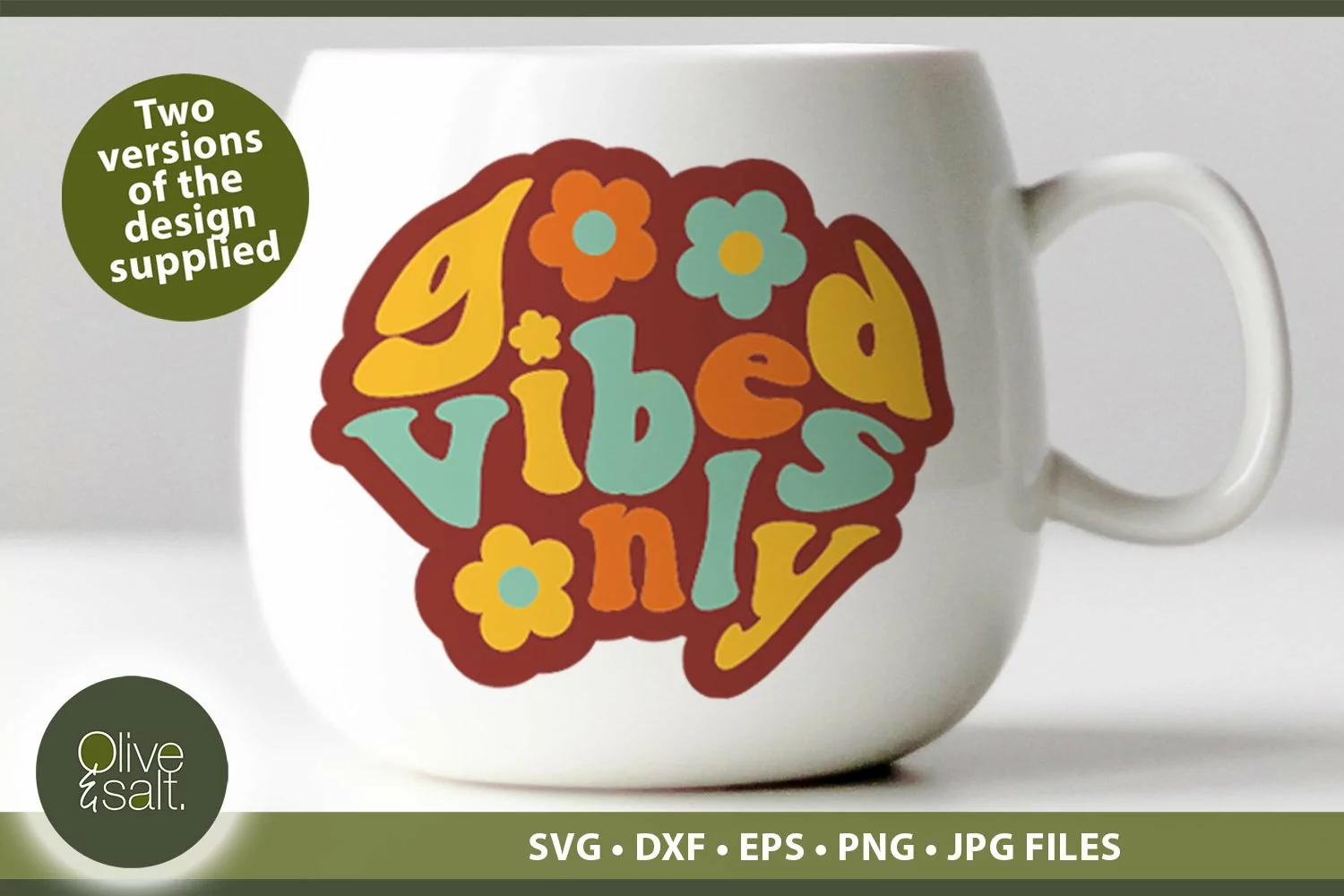 Good Vibes Retro Mug Design