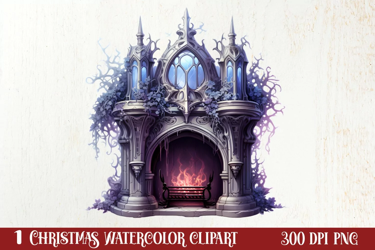 Mysterious Gothic Christmas Clipart Sublimation product image 1