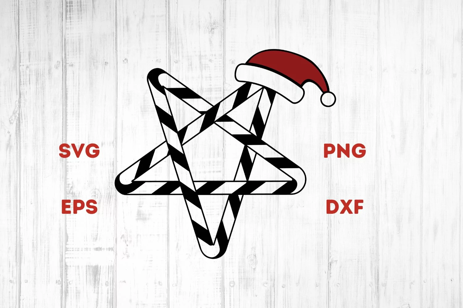 Gothic Christmas Santa Pentagram SVG