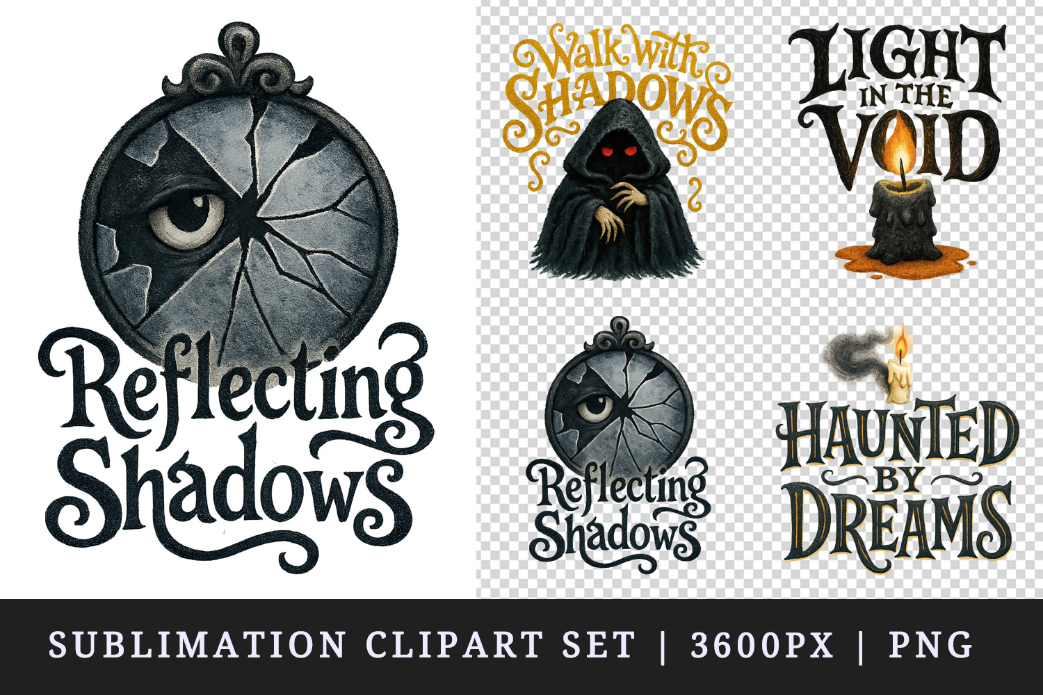 Gothic Quote clipart printable sublimation design png product image 1