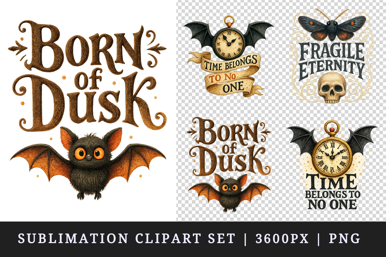 Gothic Quote clipart printable sublimation design png product image 1