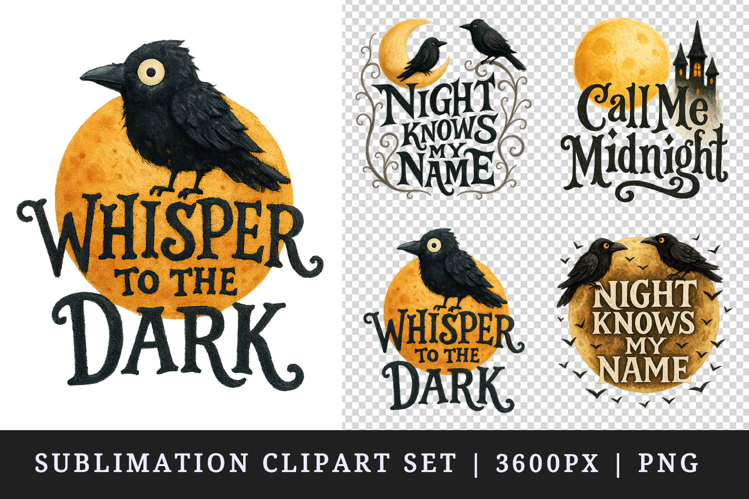 Gothic Quote clipart printable sublimation design png product image 1