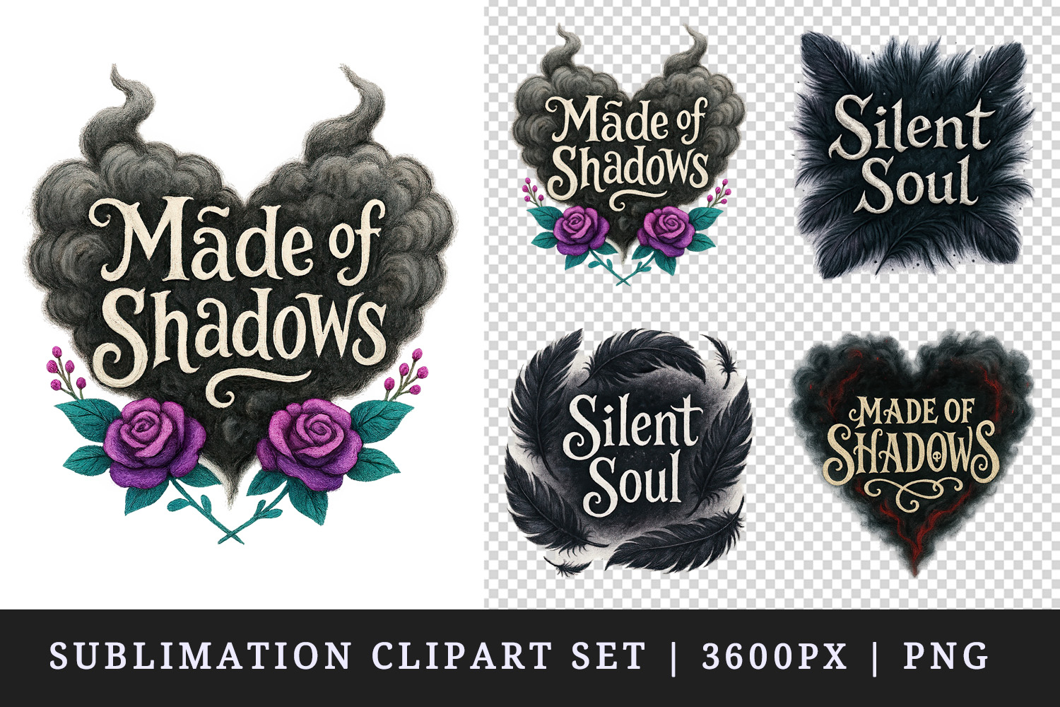 Gothic Quote clipart printable sublimation design png product image 1