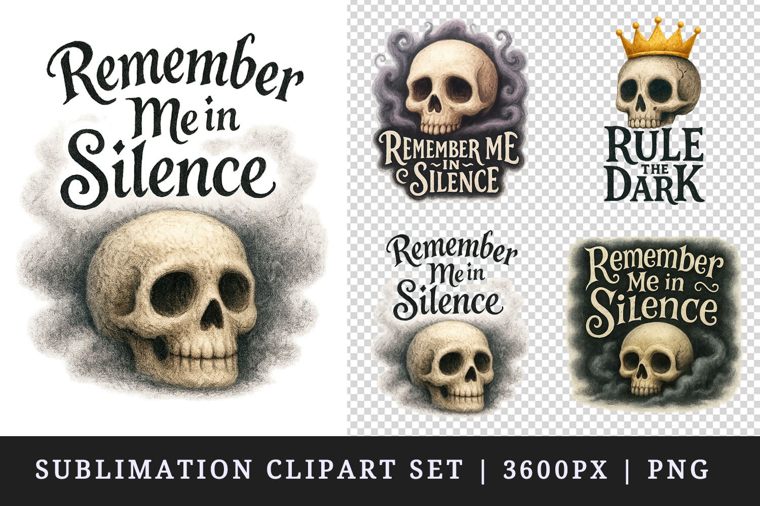 Gothic Quote clipart printable sublimation design png product image 1