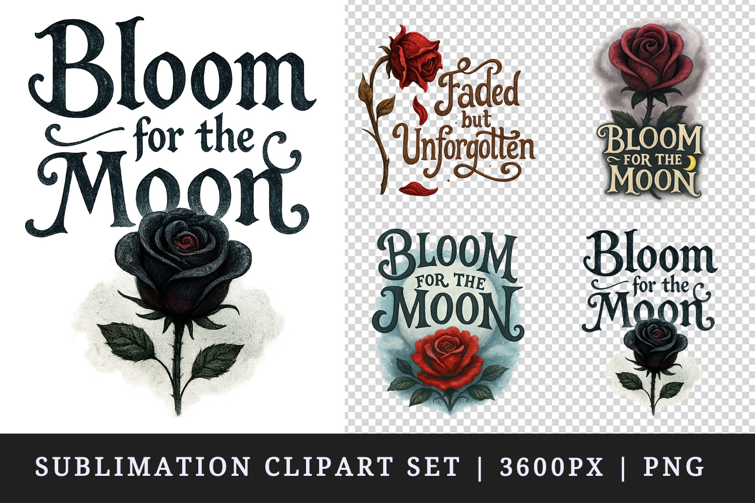 Gothic Quote clipart printable sublimation design png product image 1