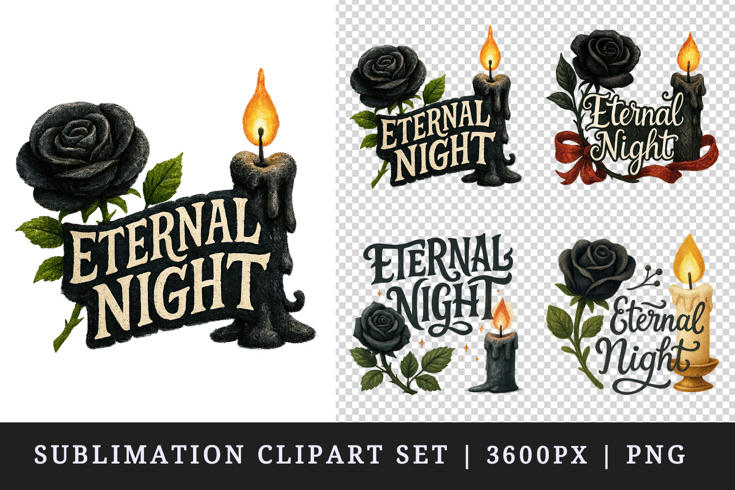 Gothic Quote clipart printable sublimation design png product image 1