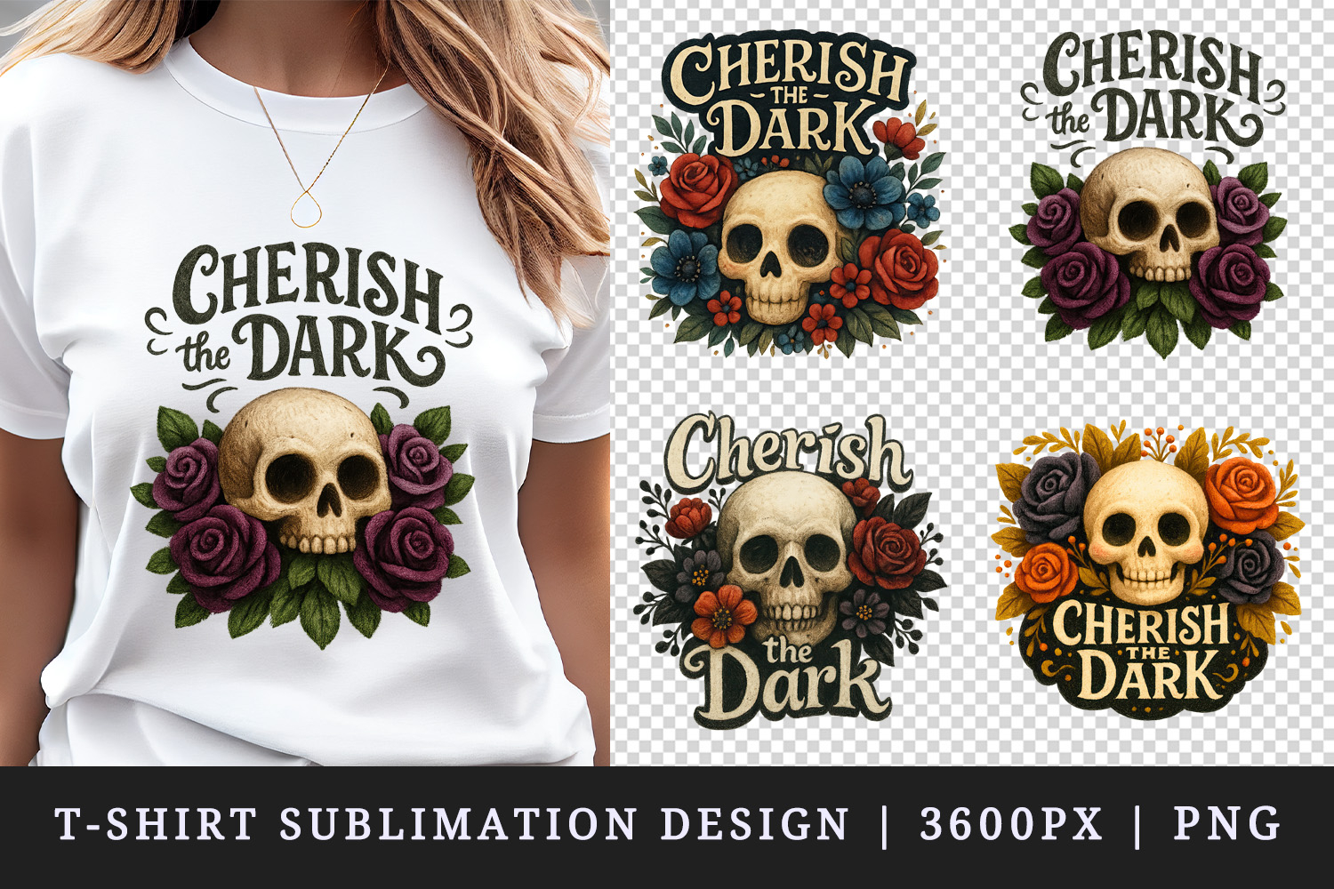 Gothic Quote t-shirt printable sublimation design png product image 1