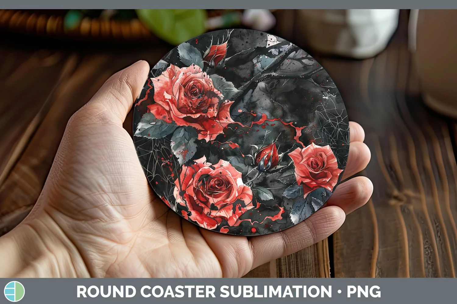 GorgeousGothic Round Coaster design.