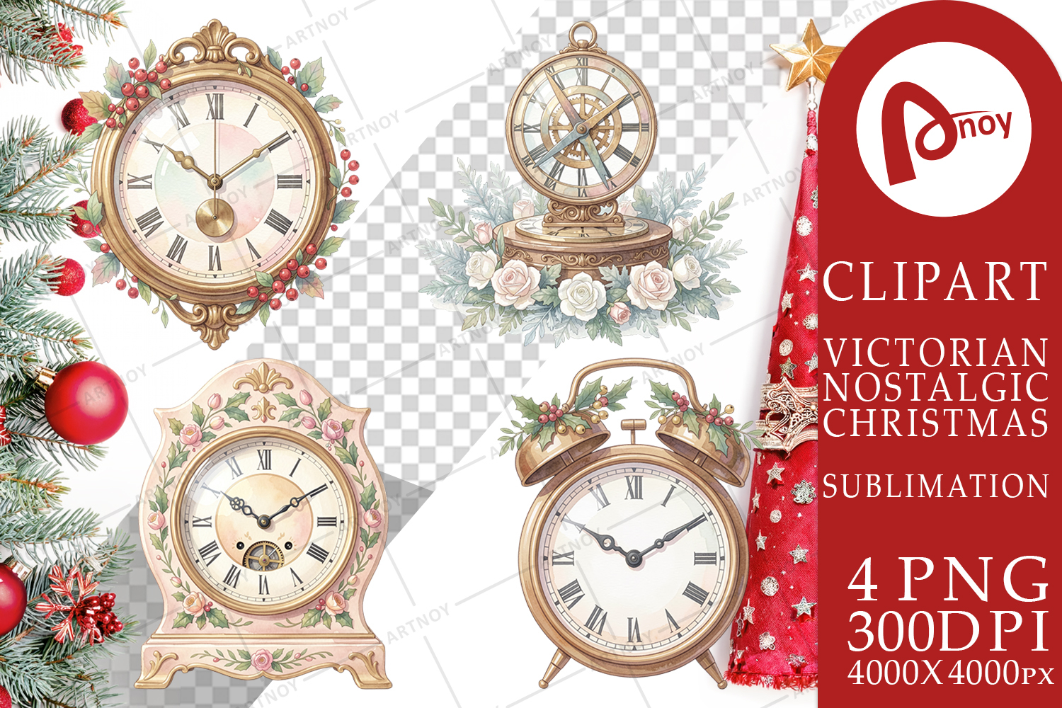 Graceful Winter Timepiece Sublimation product image 1