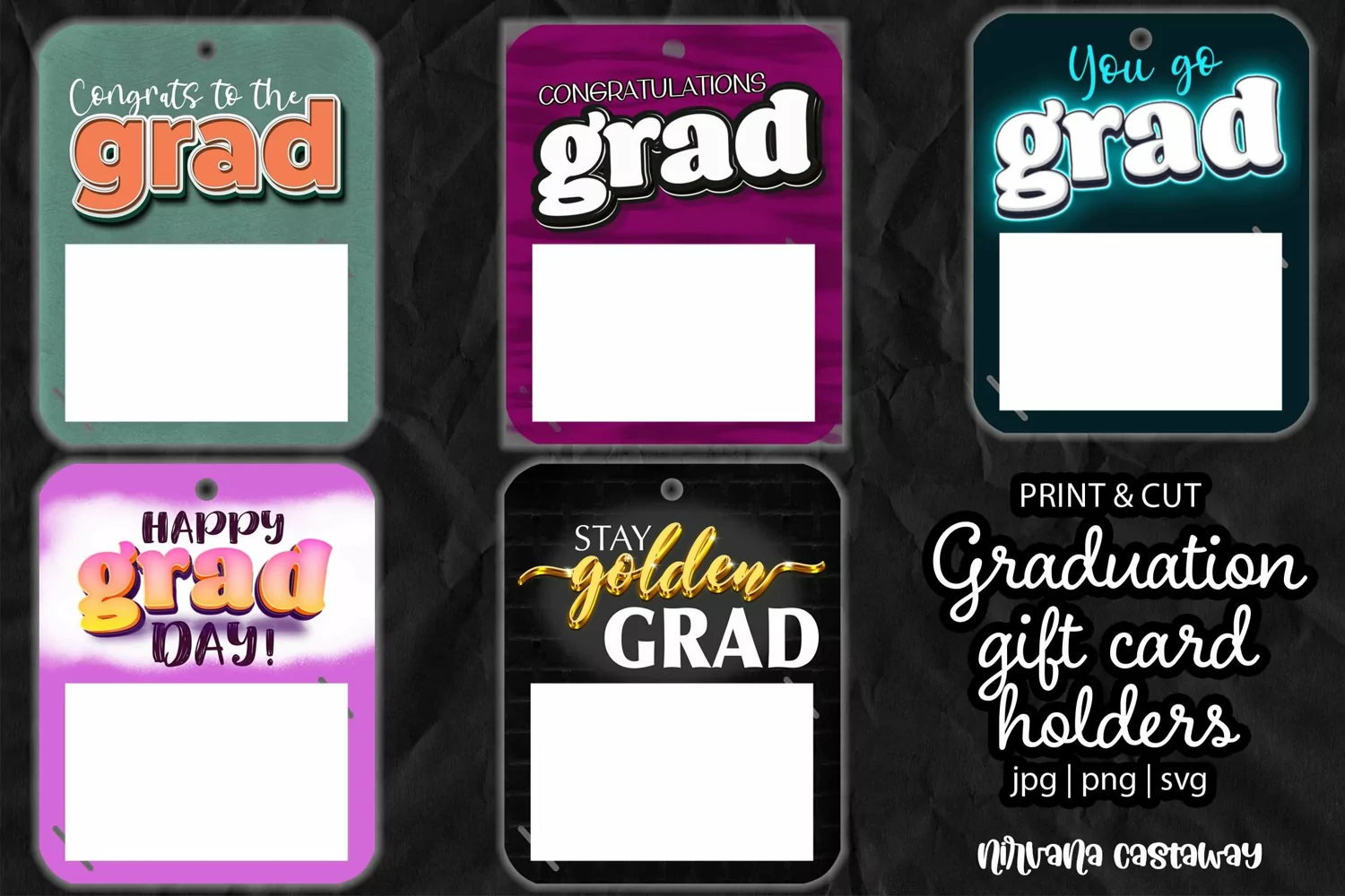 Graduation Gift Card Holder| Print & Cut product image 1