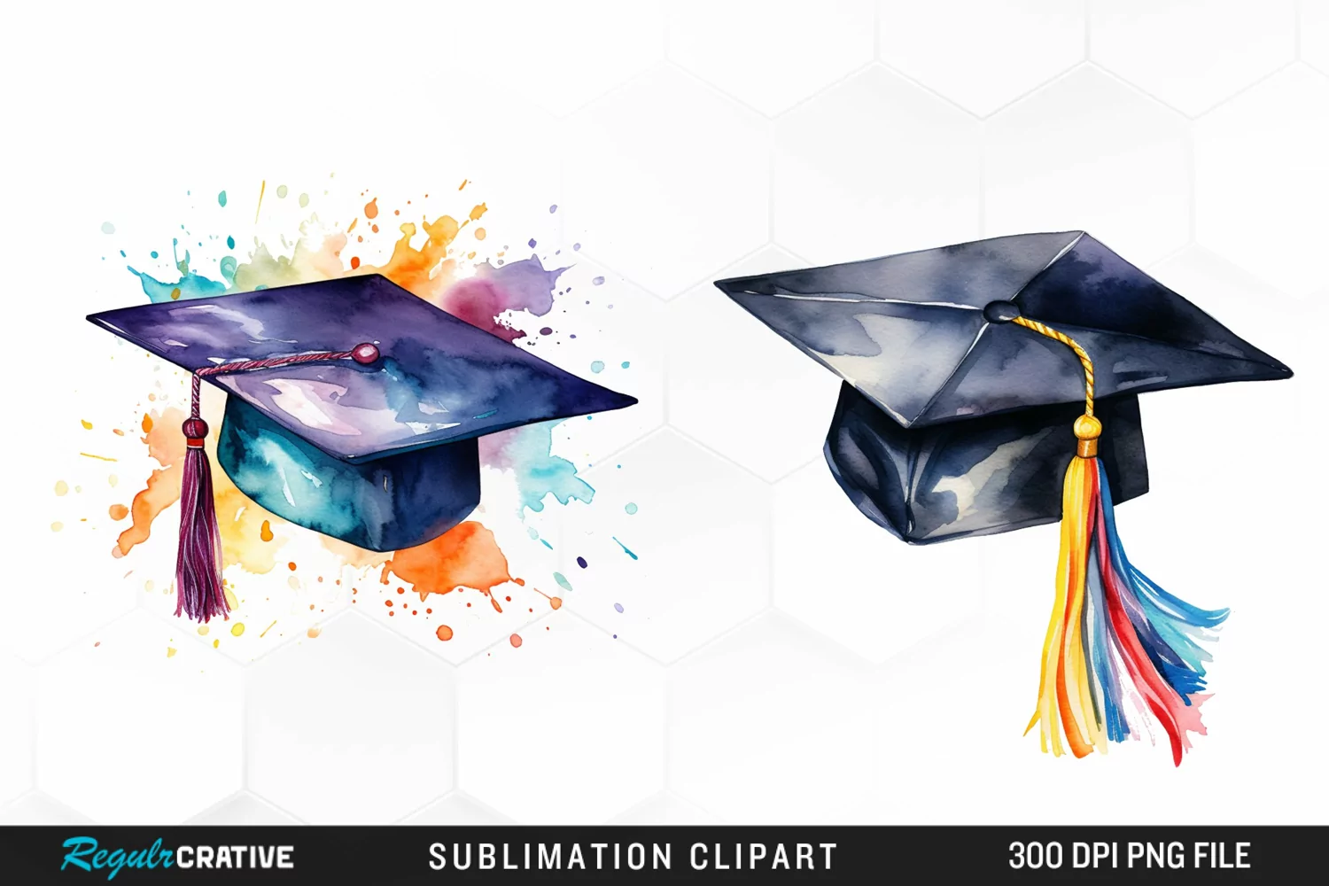 Graduation Clipart Watercolor Clipart Image product image 1