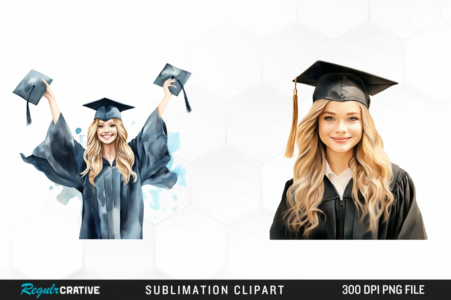 Graduation Clipart Watercolor Clipart Design product image 1