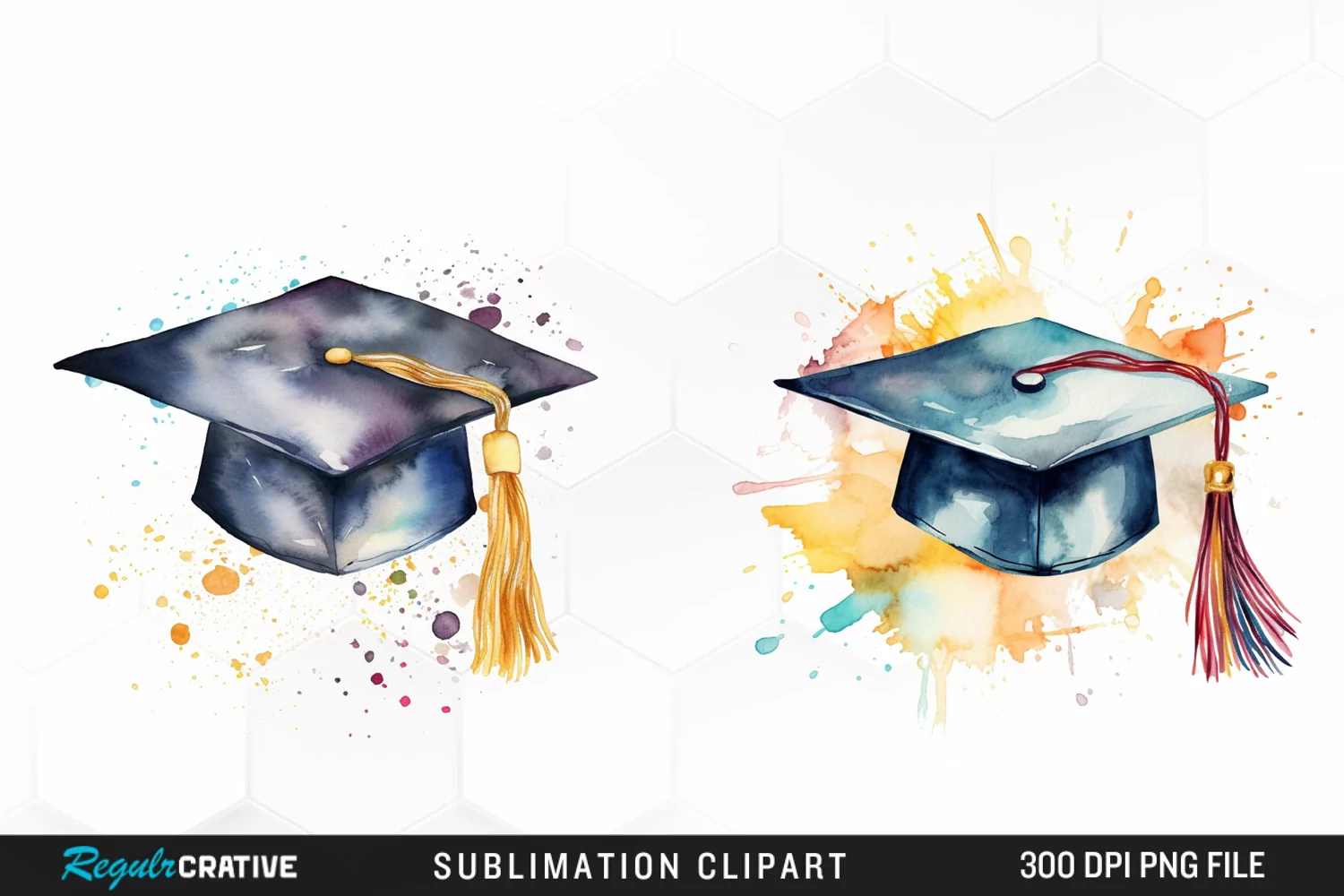 Graduation Clipart Watercolor product image 1