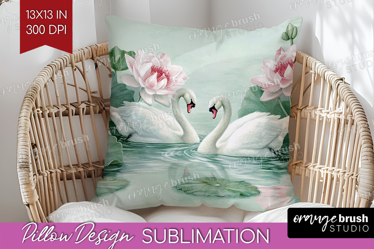 Cottagecore Pillow Sublimation - Green Coquette Pillow PNG product image 1