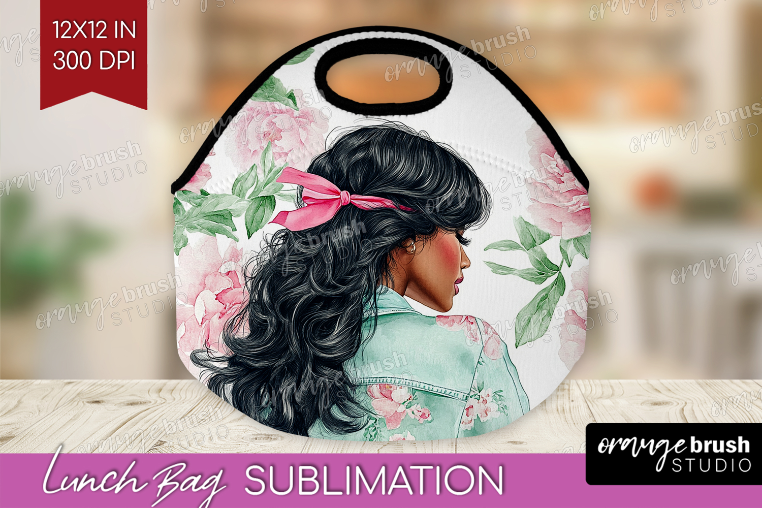 Cottagecore Lunch Bag - Green Coquette Lunch Bug PNG product image 1
