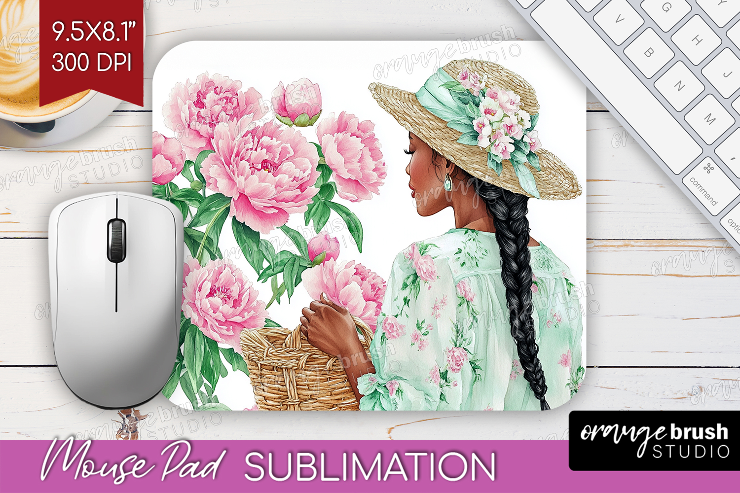 Cottagecore Mouse Pad Sublimation - Green Coquette Mousepad product image 1
