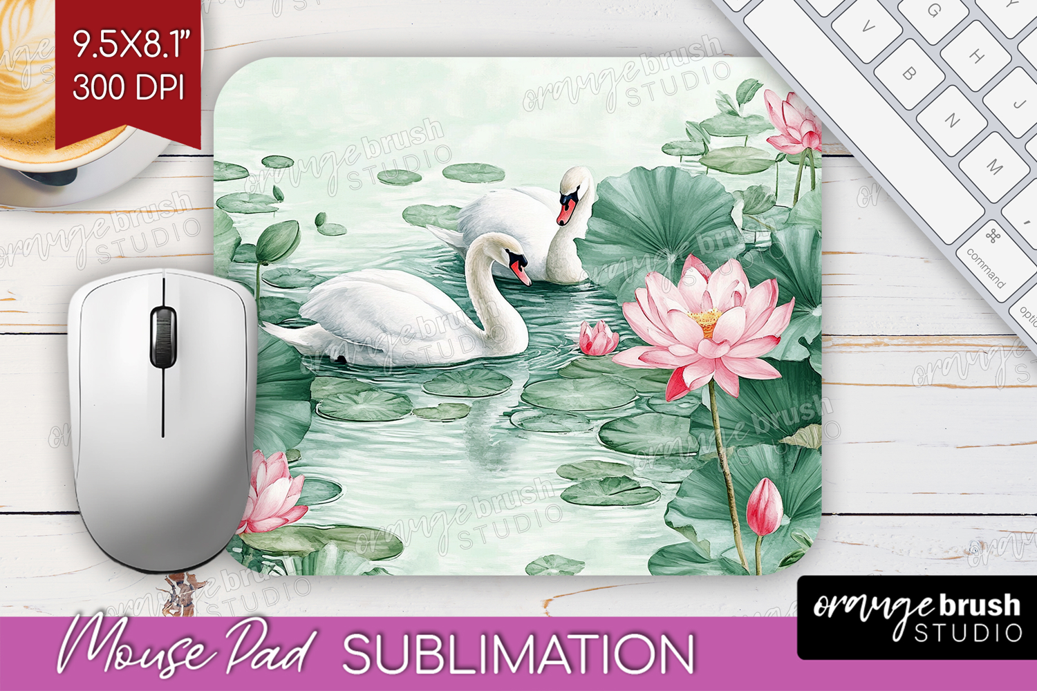 Cottagecore Mouse Pad Sublimation - Green Coquette Mousepad product image 1