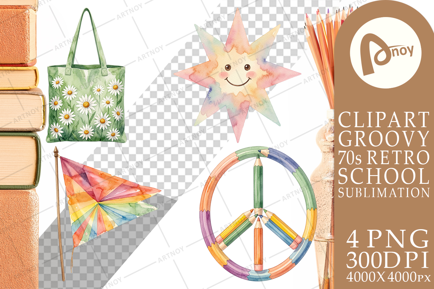 Groovy 70s School Nostalgia Sublimation product image 1