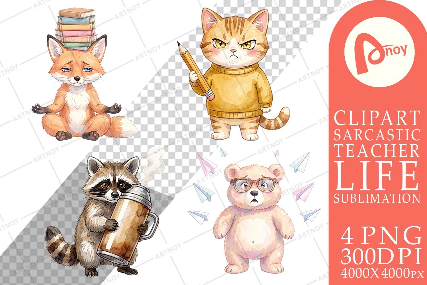 Groovy 70s Teacher Animal Sublimation product image 1