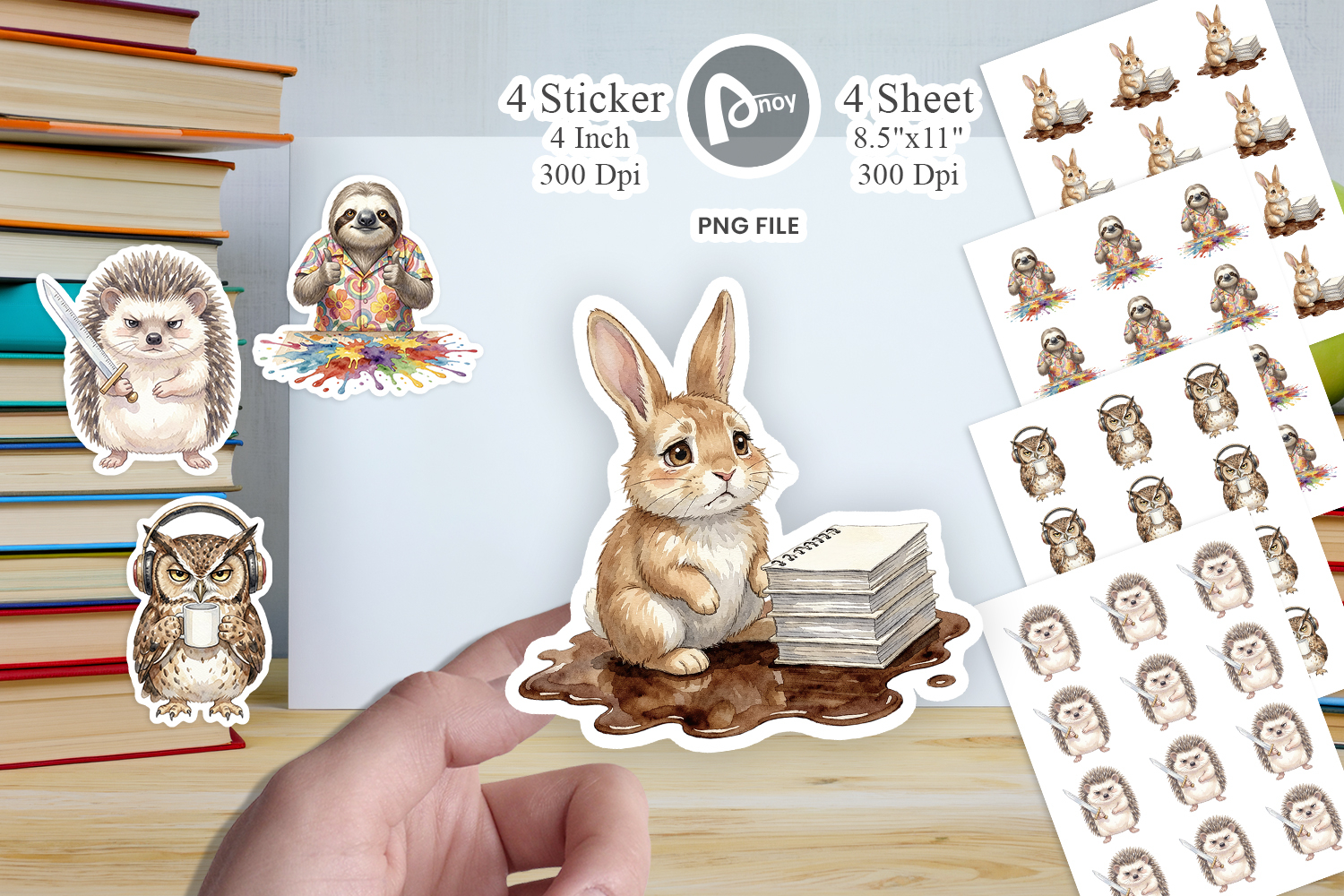 Groovy 70s Teacher Animal Sticker product image 1