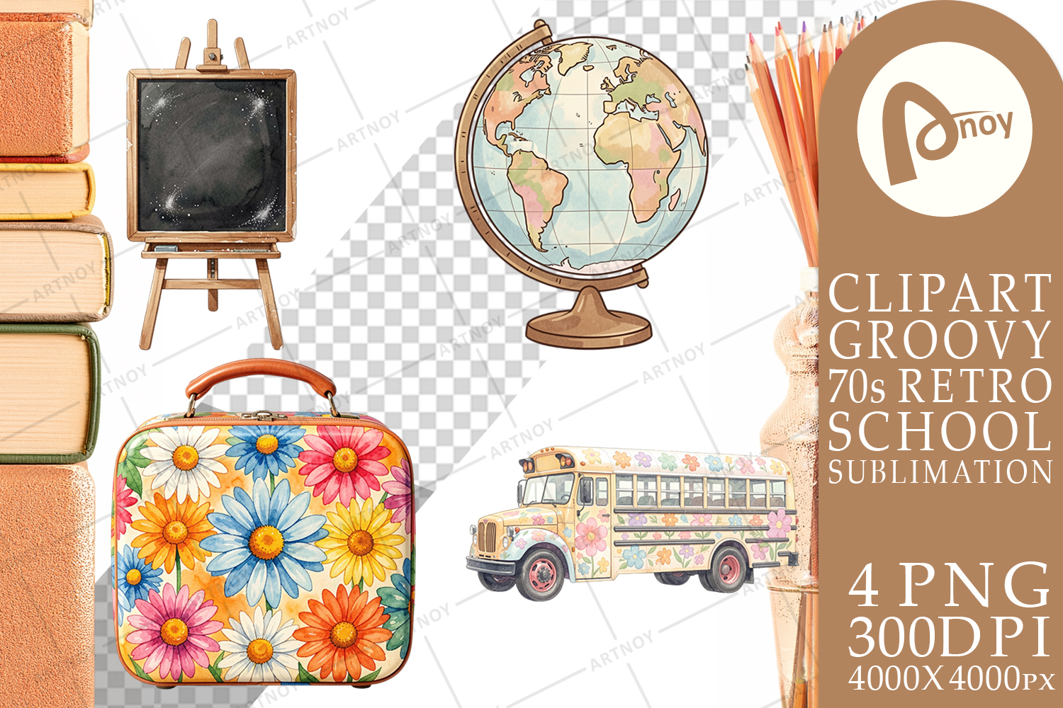 Groovy Retro School Day Sublimation product image 1