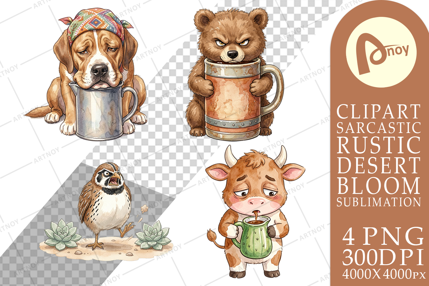 Grumpy Desert Coffee Animal Sublimation product image 1