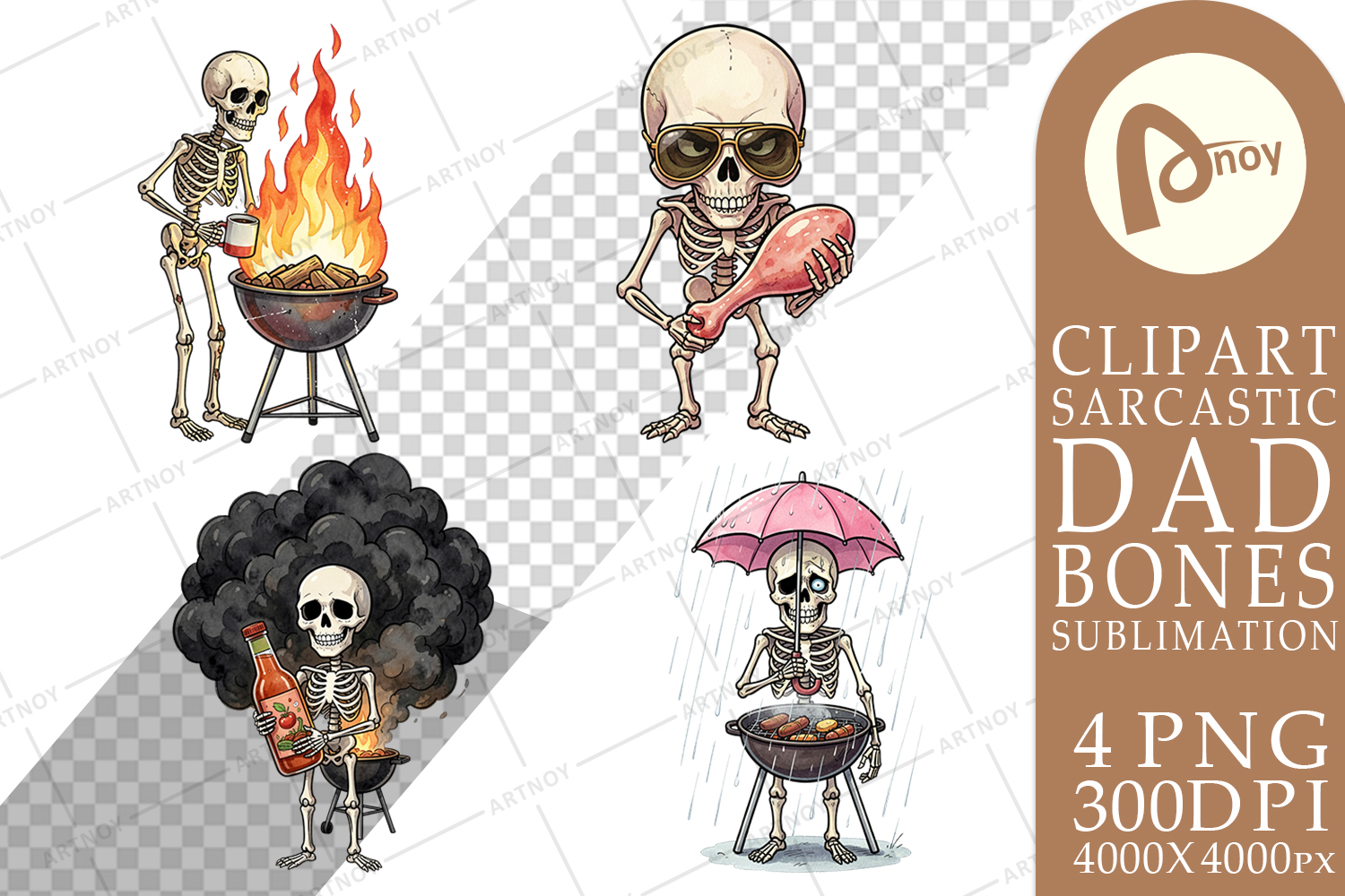Grumpy Grill Dad Bone Sublimation product image 1